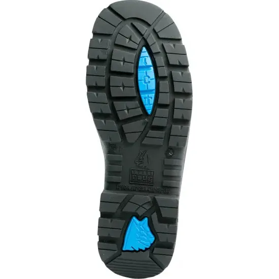 Steel Blue Black Argyle Zip Sided Lace Up Steel Toe Safety Boot With Scuff Cap (312652) - Image 3